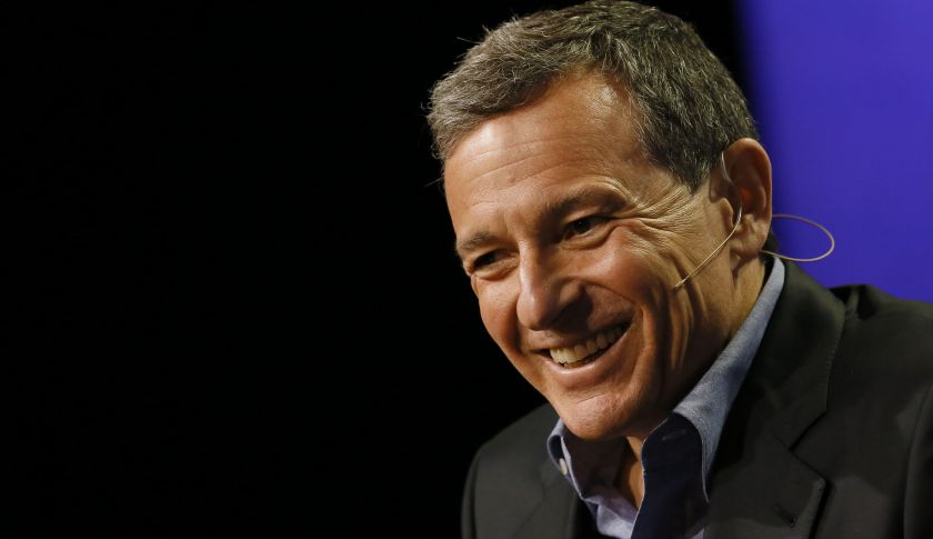 Robert "Bob" Iger, chairman and chief executive officer of The Walt Disney Co., reacts at the annual Milken Institute Global Conference in Beverly Hills, California, U.S., on Monday, April 28, 2014. The conference brings together hundreds of chief executive officers, senior government officials and leading figures in the global capital markets for discussions on social, political and economic challenges. Photographer: Patrick T. Fallon/Bloomberg via Getty Images